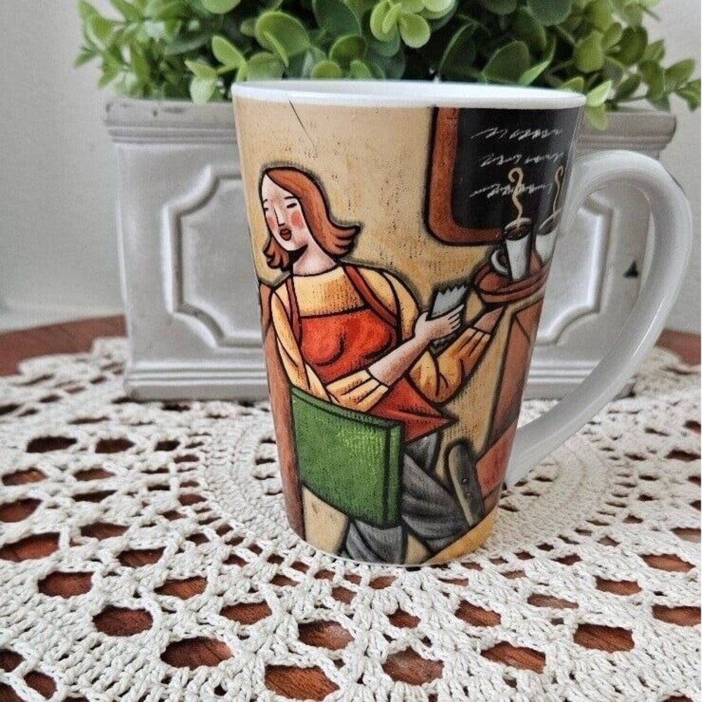 Coffee Mug Cafe Scene Latte Cappuccino Cup‎